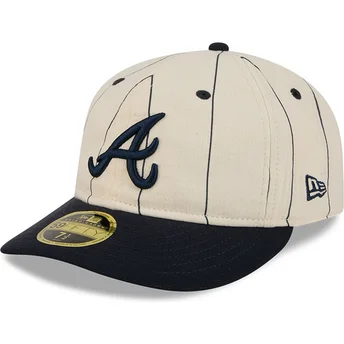 Cap kumer beige ajustada 59FIFTY Retro Crown Linen Atlanta Braves MLB New Era