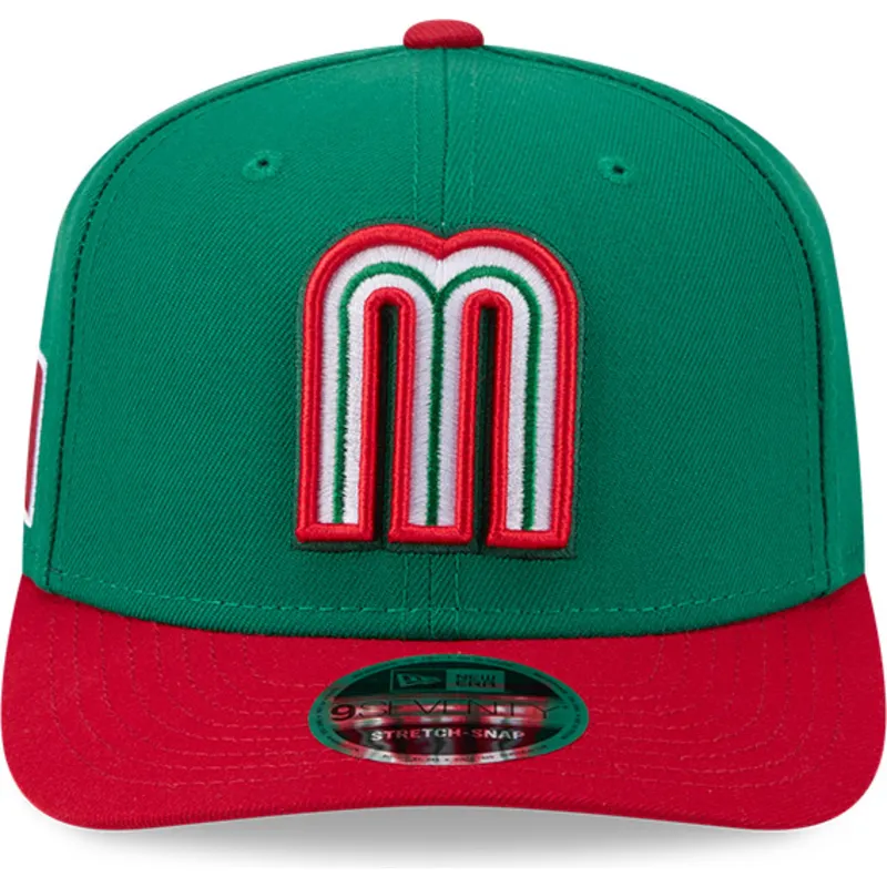 mutsid-kumer-roheline-snapback-9seventy-stretch-snap-mexico-2026-world-baseball-classic-world-baseball-classic-new-era