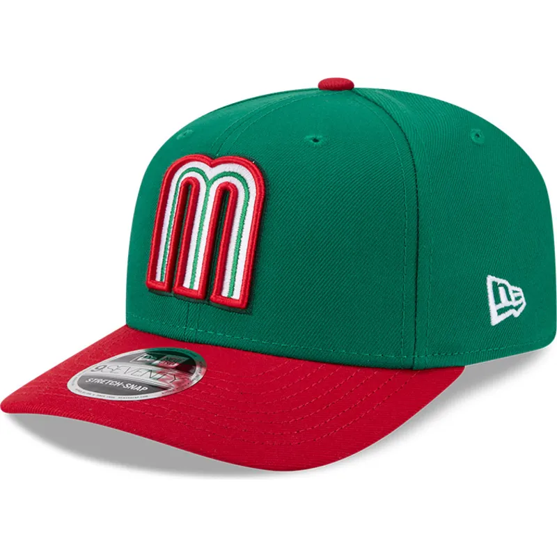 mutsid-kumer-roheline-snapback-9seventy-stretch-snap-mexico-2026-world-baseball-classic-world-baseball-classic-new-era