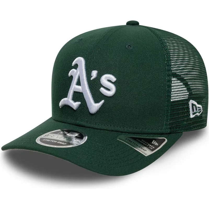 new-era-9seventy-stretch-snap-evergreen-oakland-athletics-mlb-green-trucker-hat