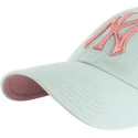 47-brand-curved-brim-pink-logo-clean-up-ballpark-new-york-yankees-mlb-green-adjustable-cap