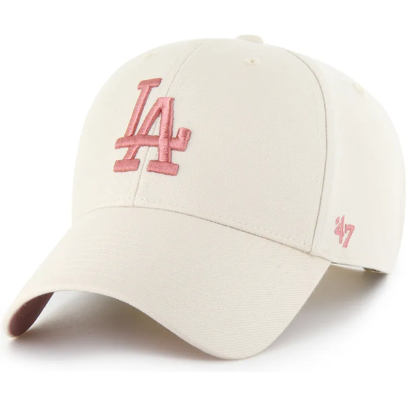 cap-kumer-beige-snapback-rosa-mvp-ballpark-los-angeles-dodgers-mlb-47-brand