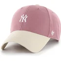 cap-kumer-pink-adjustable-strap-mvp-base-runner-two-tone-legend-new-york-yankees-mlb-47-brand