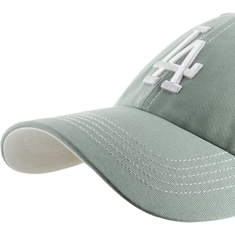 47-brand-curved-brim-clean-up-contrast-stitch-los-angeles-dodgers-mlb-green-adjustable-cap