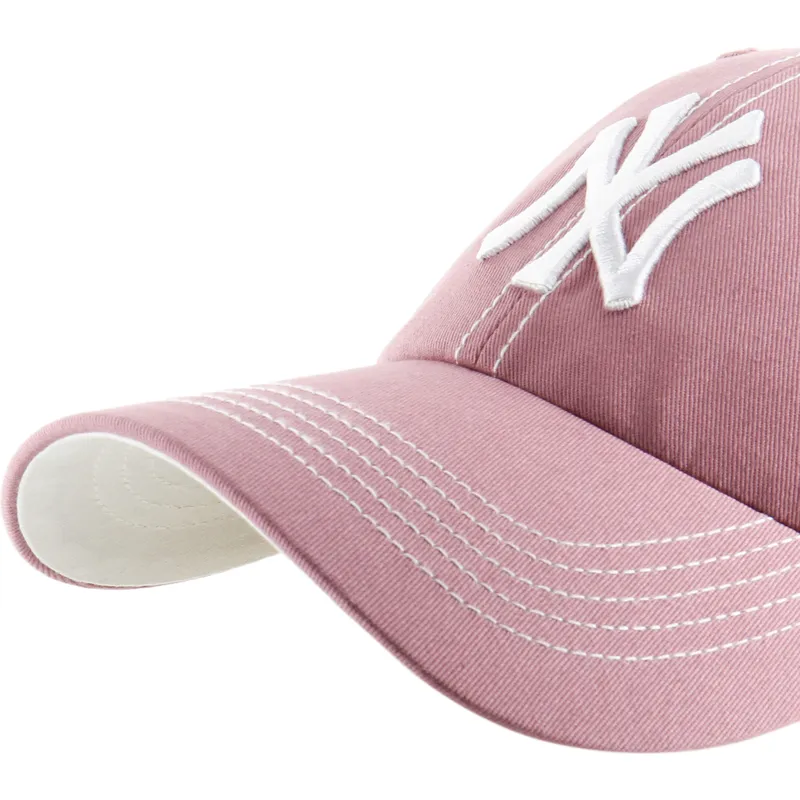 mutsid-kumer-roosa-reguleeritav-rihm-clean-up-contrast-stitch-new-york-yankees-mlb-47-brand