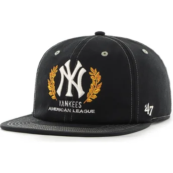 47 Brand Flat Brim Captain RL Keepsake New York Yankees MLB Black Snapback Cap