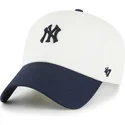cap-kumer-beige-adjustable-strap-clean-up-contemporary-two-tone-new-york-yankees-mlb-47-brand