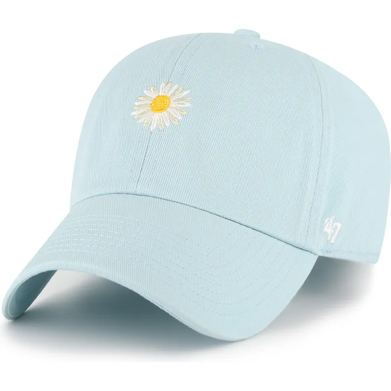 47-brand-curved-brim-flower-clean-up-nature-base-runner-icon-light-blue-adjustable-cap