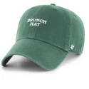 47-brand-curved-brim-brunch-hat-phrase-clean-up-base-runner-icon-green-adjustable-cap