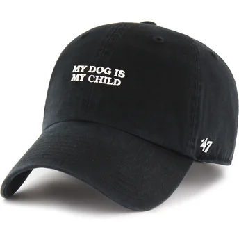 Mütsid kumer must reguleeritav My Dog Is My Child Phrase Clean Up Base Runner Icon 47 Brand