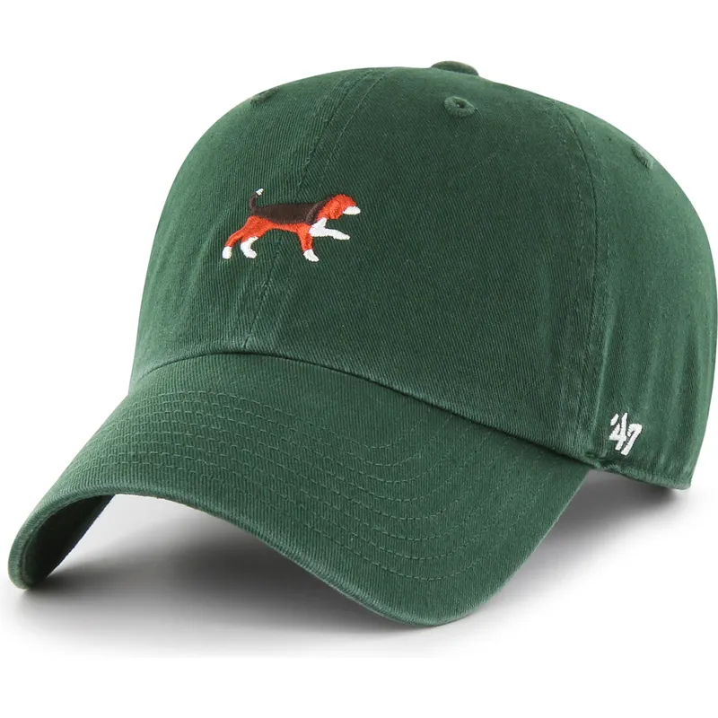 47-brand-curved-brim-clean-up-dog-base-runner-icon-green-adjustable-cap