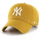 mutsid-kumer-kollane-reguleeritav-clean-up-flat-gold-new-york-yankees-mlb-47-brand