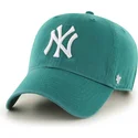 cap-kumer-green-adjustable-strap-clean-up-tailgate-teal-new-york-yankees-mlb-47-brand