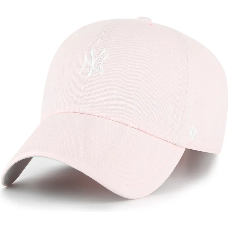 cap-kumer-pink-adjustable-strap-claro-clean-up-base-runner-new-york-yankees-mlb-47-brand