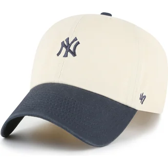Cap kumer beige adjustable strap Clean Up Base Runner Two Tone New York Yankees MLB 47 Brand