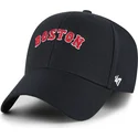 cap-kumer-navy-blue-adjustable-strap-mvp-ballpark-script-shot-boston-red-sox-mlb-47-brand