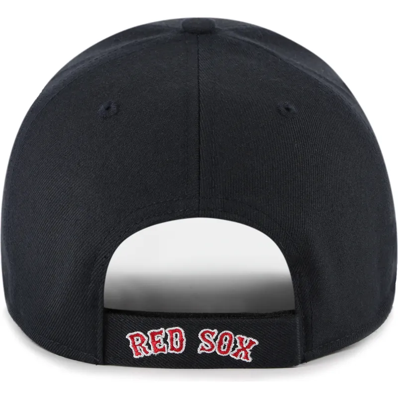 cap-kumer-navy-blue-adjustable-strap-mvp-ballpark-script-shot-boston-red-sox-mlb-47-brand