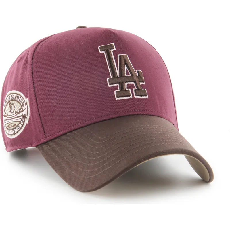 cap-kumer-red-snapback-granate-mvp-dt-sure-shot-two-tone-cotton-los-angeles-dodgers-mlb-47-brand