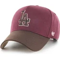 cap-kumer-red-snapback-granate-mvp-dt-sure-shot-two-tone-cotton-los-angeles-dodgers-mlb-47-brand
