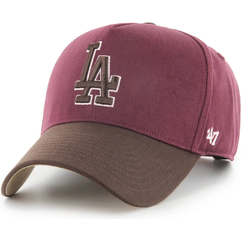 cap-kumer-red-snapback-granate-mvp-dt-sure-shot-two-tone-cotton-los-angeles-dodgers-mlb-47-brand