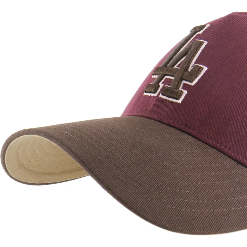 cap-kumer-red-snapback-granate-mvp-dt-sure-shot-two-tone-cotton-los-angeles-dodgers-mlb-47-brand
