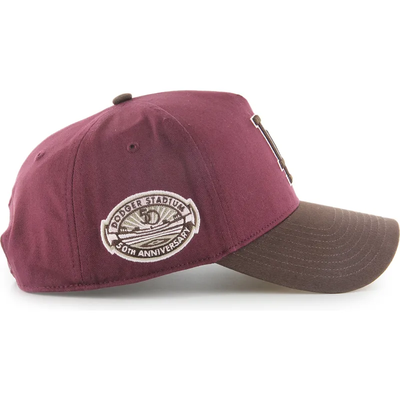 cap-kumer-red-snapback-granate-mvp-dt-sure-shot-two-tone-cotton-los-angeles-dodgers-mlb-47-brand