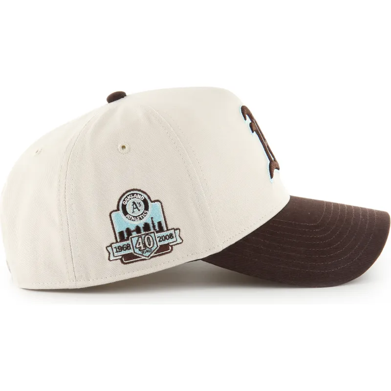 47-brand-curved-brim-mvp-dt-sure-shot-two-tone-cotton-oakland-athletics-mlb-beige-and-brown-snapback-cap