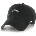 cap-kumer-black-adjustable-strap-clean-up-base-runner-script-new-york-yankees-mlb-47-brand