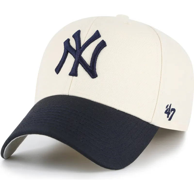 cap-kumer-beige-adjustable-strap-mvp-two-tone-new-york-yankees-mlb-47-brand