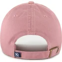 47-brand-curved-brim-pink-logo-clean-up-new-york-yankees-mlb-pink-adjustable-cap