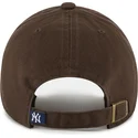 47-brand-curved-brim-brown-logo-clean-up-new-york-yankees-mlb-brown-adjustable-cap