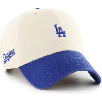 Cap kumer beige adjustable strap Clean Up Base Runner Sure Shot Two Tone Los Angeles Dodgers MLB 47 Brand