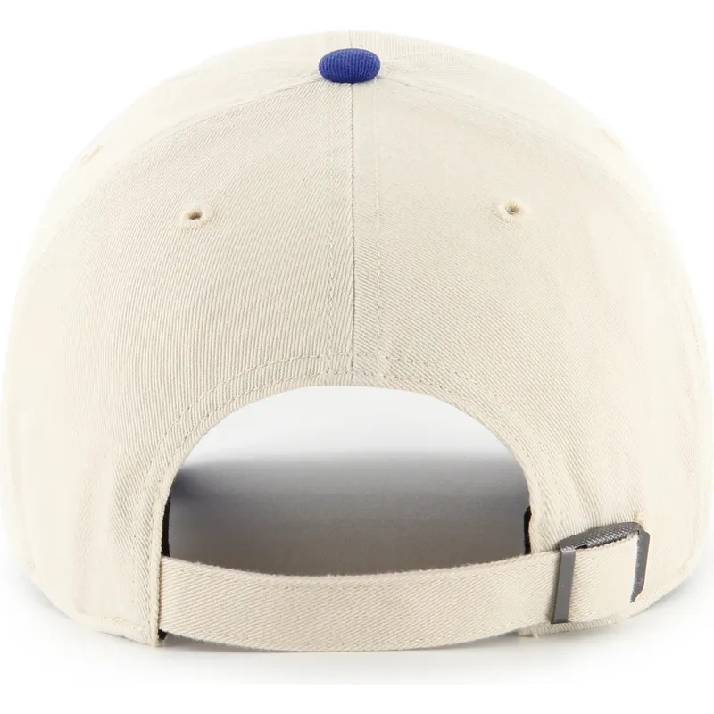 cap-kumer-beige-adjustable-strap-clean-up-base-runner-sure-shot-two-tone-los-angeles-dodgers-mlb-47-brand
