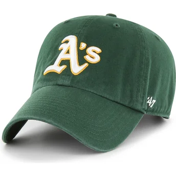 Mütsid kumer roheline reguleeritav Clean Up Oakland Athletics MLB 47 Brand