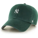 47-brand-curved-brim-clean-up-base-runner-mini-logo-new-york-yankees-mlb-green-adjustable-cap