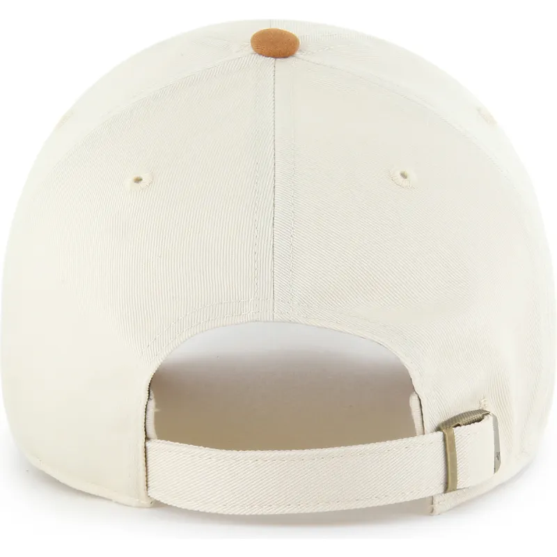 cap-kumer-beige-adjustable-strap-marron-clean-up-mini-script-suede-visor-boston-red-sox-mlb-47-brand