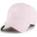 cap-kumer-pink-adjustable-strap-clean-up-cord-base-runner-new-york-yankees-mlb-47-brand