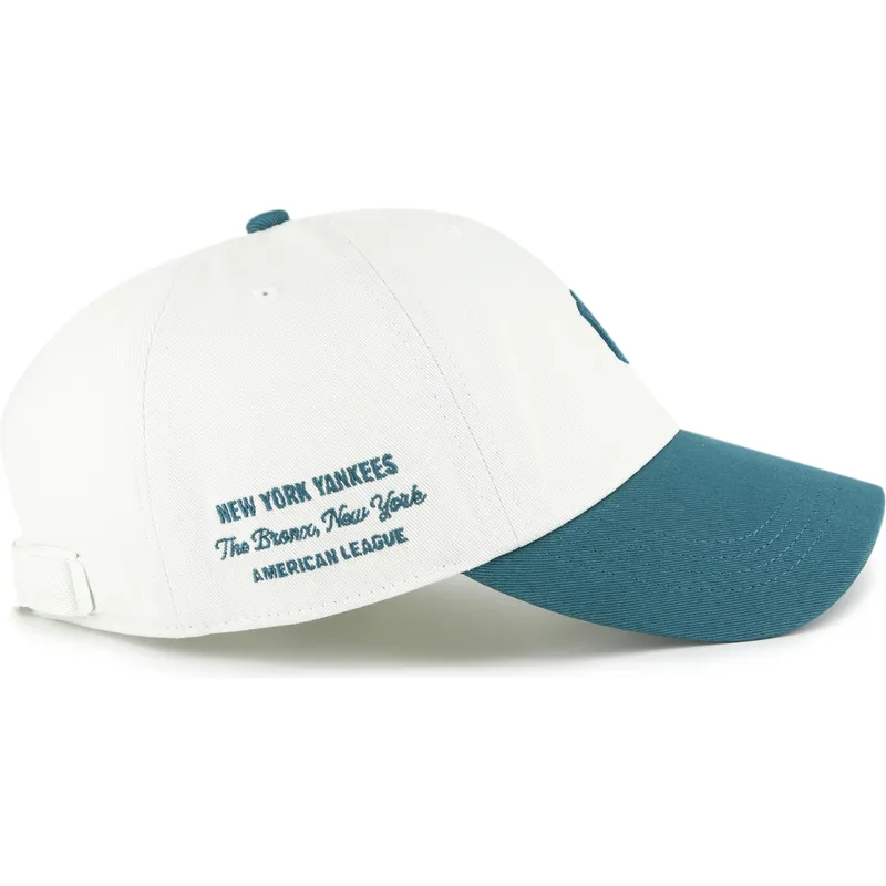 cap-kumer-beige-adjustable-strap-clean-up-contemporary-two-tone-new-york-yankees-mlb-47-brand