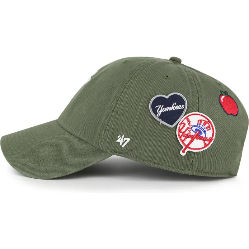 mutsid-kumer-roheline-reguleeritav-clean-up-badges-new-york-yankees-mlb-47-brand