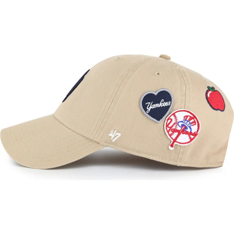 mutsid-kumer-khaki-reguleeritav-clean-up-badges-new-york-yankees-mlb-47-brand