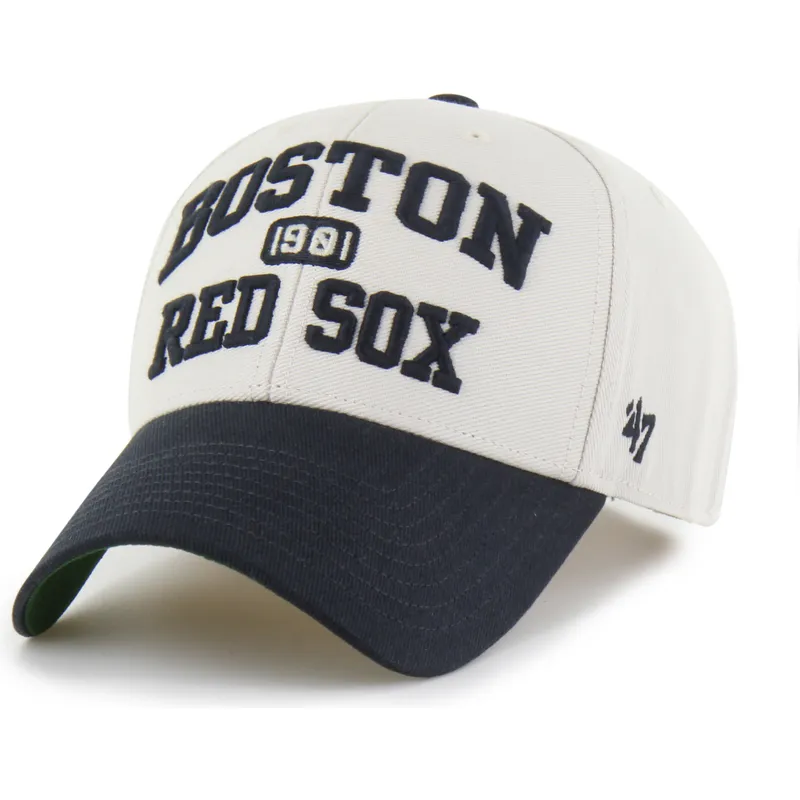 cap-kumer-beige-adjustable-strap-mvp-broke-line-boston-red-sox-mlb-47-brand
