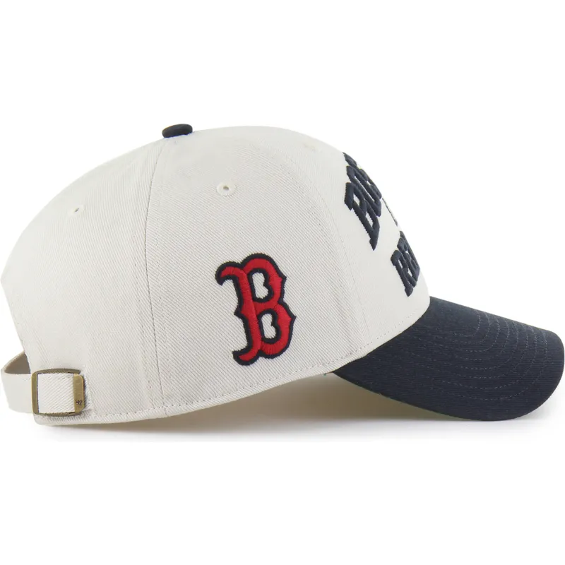 cap-kumer-beige-adjustable-strap-mvp-broke-line-boston-red-sox-mlb-47-brand
