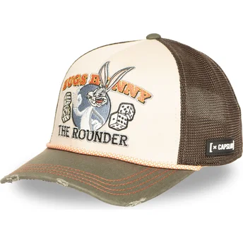 Capslab Bugs Bunny LOO13 PCSMBUB Looney Tunes Brown and Green Trucker Hat