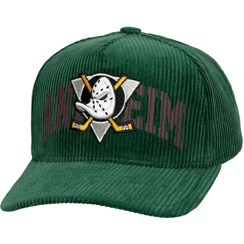 mutsid-kumer-roheline-snapback-arch-stamp-pro-anaheim-ducks-nhl-mitchell-ness