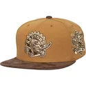 mitchell-ness-flat-brim-coffee-strapback-toronto-raptors-nba-brown-adjustable-cap