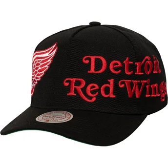 Mitchell & Ness Curved Brim Busted Pro Detroit Red Wings NHL Black Snapback Cap
