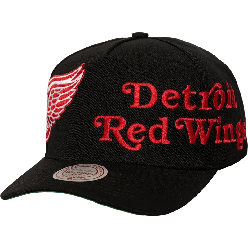 cap-kumer-black-snapback-busted-pro-detroit-red-wings-nhl-mitchell-ness
