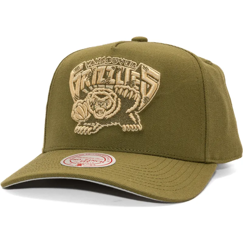 mutsid-kumer-roheline-snapback-fashion-basic-pro-vancouver-grizzlies-nba-mitchell-ness