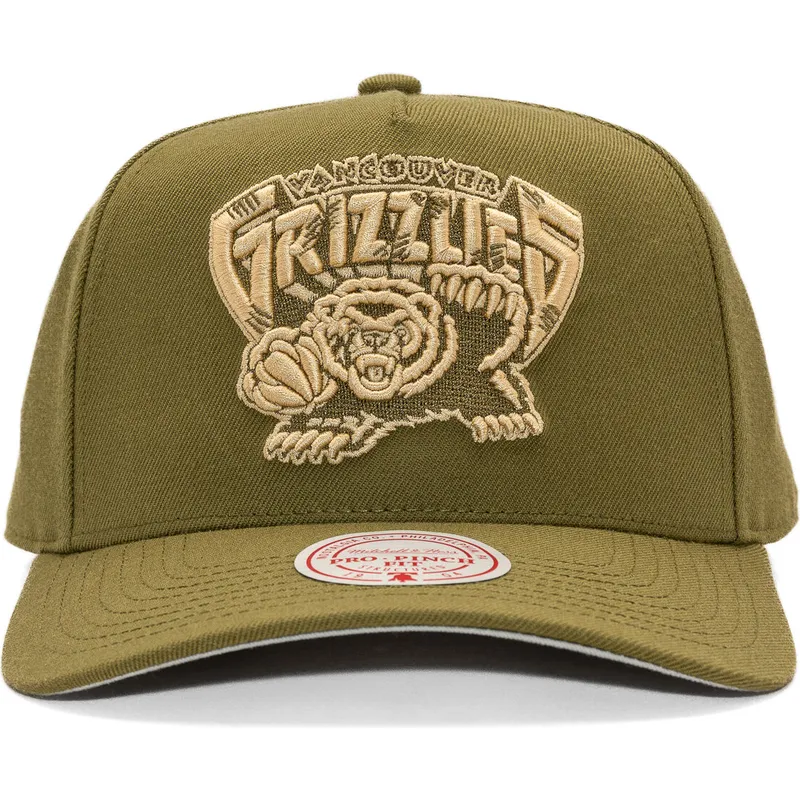 mutsid-kumer-roheline-snapback-fashion-basic-pro-vancouver-grizzlies-nba-mitchell-ness