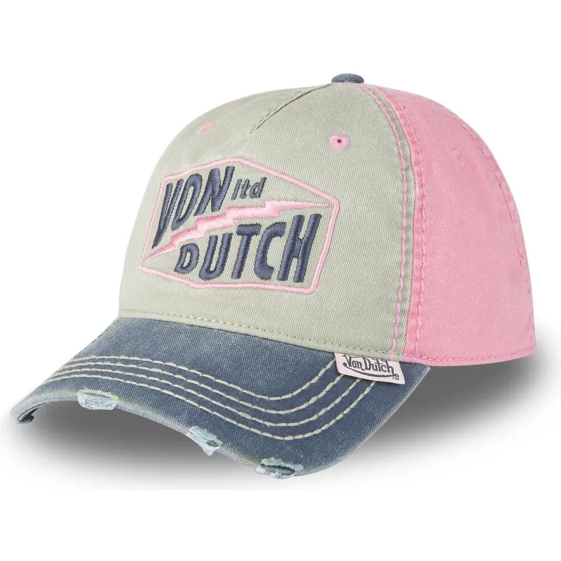 von-dutch-curved-brim-retro11-grey-and-pink-adjustable-cap